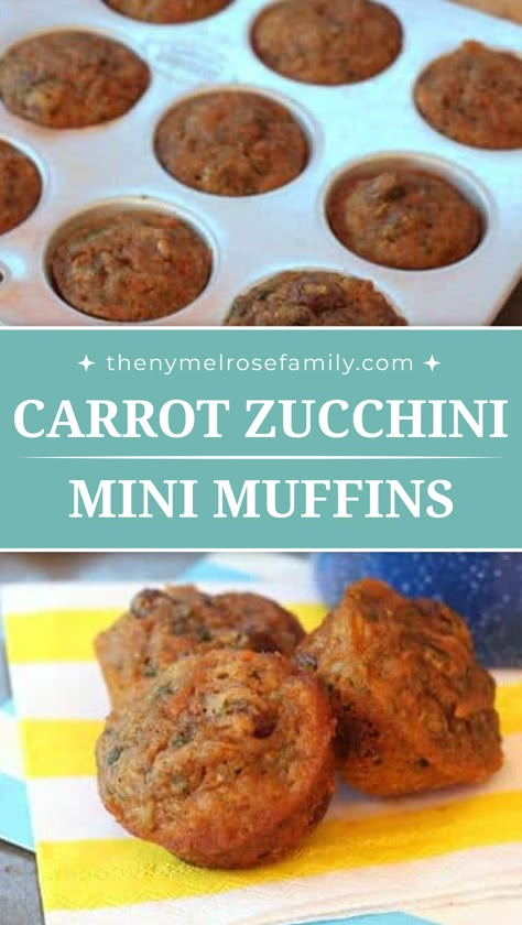 Carrot Zucchini Mini Muffins Zucchini Mini Muffins, Carrot Muffins Easy, Easy Zucchini Muffins, Healthy Muffins For Kids, Healthy Carrot Muffins, Carrot Zucchini Muffins, Zucchini Bread Muffins, Carrot Muffin Recipe, Zucchini Muffins Healthy