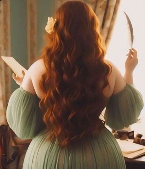 Lady Whistledown Aesthetic, Bridgeton Penelope, Bridgerton Hairstyles Penelope, Featherington Aesthetic, Bridgerton Fan Art, Red Hair Princess Aesthetic, Bridgerton Penelope Season 3, Auburn Hair Princess Aesthetic, Bridgerton Lady Whistledown