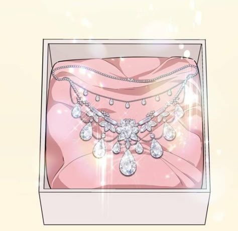 Manhwa Accessories, Manga Jewelry, Manhwa Aesthetic, Manwha Dresses, Fantasy Accessories, Magical Girl Outfit, Baby Avengers, Necklace Drawing, Cute Suitcases