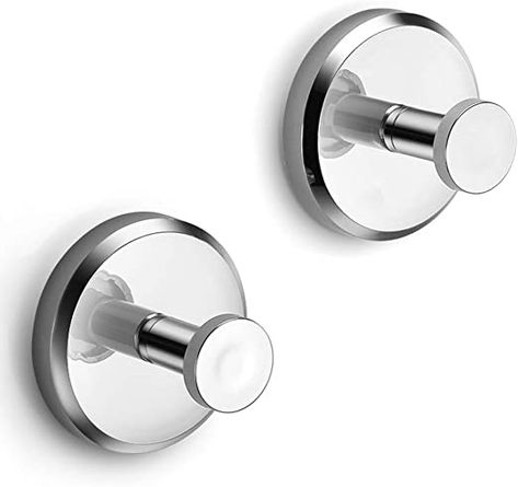 Amazon.com: HOME SO Suction Cup Hooks for Shower, Bathroom, Kitchen, Glass Door, Mirror, Tile – Loofah, Towel, Coat, Bath Robe Hook Holder for Hanging up to 15 lbs – Waterproof & Rustproof, Chrome (2-Pack): Home & Kitchen Kitchen Glass Door, Bathroom Towel Hook, Mirror Tile, Shower Inserts, Kitchen Hooks, Suction Cup Hooks, Cup Hooks, Kitchen Glass, Shower Holder