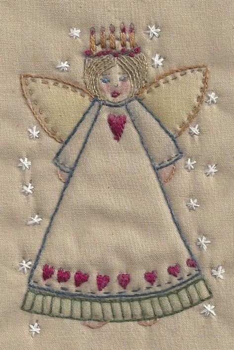 Angel Embroidery, Art Bin, Cottage Quilt, Blackbird Designs, Tea Dyeing, Christmas Keepsakes, Girls Quilts, Hollow Design, Angel Ornaments