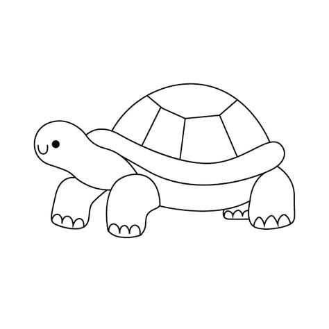 Pictures Of Turtles, Turtle Outline, Cartoon Faces Expressions, Elephant Outline, Turtle Drawing, Plant Pot Diy, Outline Illustration, Black And White Flowers, Cartoon Faces