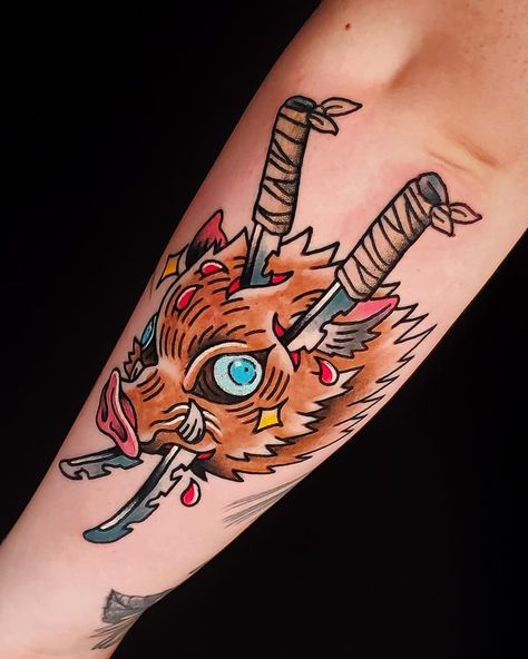 100+ Cool Demon Slayer (Kimetsu no Yaiba) Tattoos - Inked and Faded Demon Slayer Tattoo Ideas, Demon Slayer Tattoo, Slayer Tattoo, Traditional Tattoo Designs, One Piece Tattoos, Traditional Tattoo Sleeve, Witch Tattoo, Nordic Tattoo, Fire Tattoo