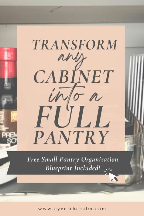 Kitchen has no dedicated pantry closet? Learn how you can turn any kitchen cabinet into a fully functioning pantry. The quickest and easiest no pantry solution to get your things organized and tidy!

Click and scroll in the article to save the pantry organization blueprint! No Pantry Solutions Kitchens, Pantry Cabinet Organization Ideas, Pantry Cabinet Organization, No Pantry, Full Pantry, Humble Kitchen, Simple Kitchen Cabinets, Cabinet Organization Ideas, Shirt Organization