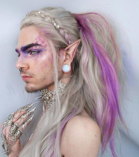 Nils Verberne, Nils Kuiper, Biblical Angel, Angel Makeup, Character Inspiration Male, Elf Makeup, Grape Juice, Fantasy Makeup, Hair Reference