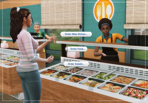 Functional Buffet with 18 dishes - The Sims 4 Mods - CurseForge Sims 4 Cc Healthy Food, Sims 4 Buffet, Sims 4 More Food Mod, Functional Mods Sims 4, Sims 4 Functional Mods, Functional Food Sims 4, Sims 4 Food Mod Functional, Sims 4 Food Mod, The Sims 4 Functional Cc