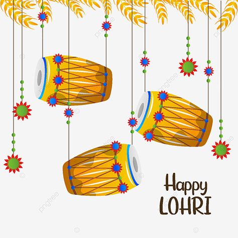 Dholki Illustration Art, Lohri Decoration Ideas Night, Dholki Illustration, Lohri Illustration, Festive Background Indian, Indian Wedding Vector, Indian Festival Illustration, Punjabi Background, Egyptian Design Pattern