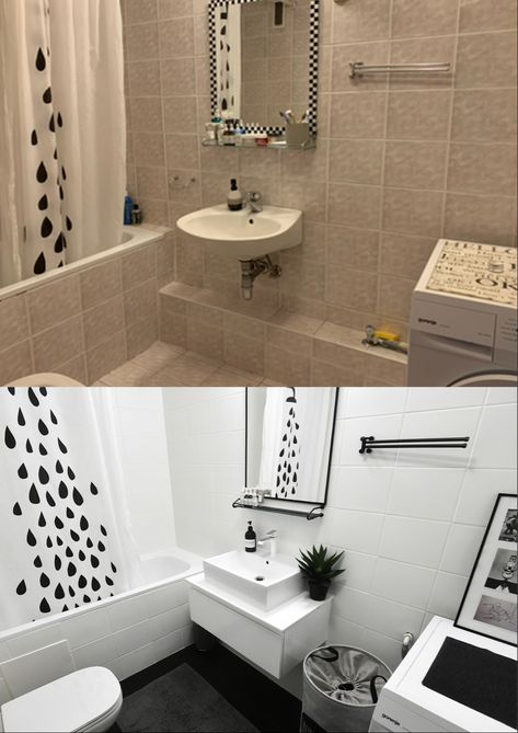 Painted Tile Before And After, Bathroom Tile Painting Ideas, Painted Tiles Before And After, Painting Over Bathroom Tile Walls, Bathroom Paint Tiles Before And After, Painted Wall Tiles Bathroom, Painted Tile Bathroom Before And After, Painting Tiles Before And After, Paint Bathroom Tiles Before And After