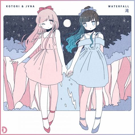 Waterfall | Kotori JVNA | http://ift.tt/2wOZf2E | Added to: http://ift.tt/2h1c9Wn #elektro #spotify Bff Drawings, Anime Sisters, Tableau Art, 판타지 아트, Anime Best Friends, Kawaii Drawings, Kawaii Art, Anime Kawaii, 그림 그리기