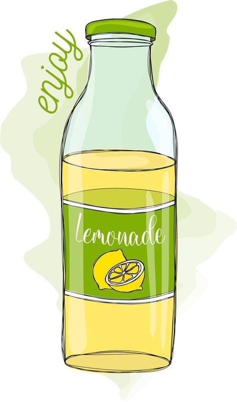 Fresh, cold lemonade bottle poster, poster, #Ad, #bottle, #lemonade, #Ad Bottle Doodle, Lemonade Bottle, Poster Poster, Environment Design, Bottle Design, Lemonade, Doodles, Design