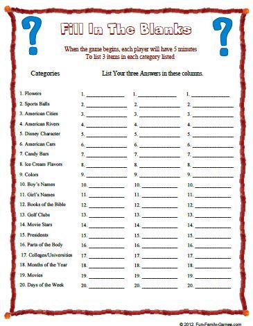 This fill in the blanks game is a great party starter, for any age group. Ice Breaker Games For Adults, Party Games Group, Games For Ladies, Christmas Games For Adults, Reunion Games, Reindeer Games, Family Reunion Games, Games For Adults, Christmas Games For Family