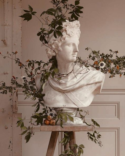 Like cottagecore or goblincore, the aesthetic known as dark academia has found its way into our lives and homes. If you're intrigued, here's what you should know. #hunkerhome #homestyleideas #darkacademia #academia #darkacademiadecor Caine Husky, Ancient Greece Aesthetic, Greece Mythology, Look Wallpaper, Goddess Aesthetic, Greek Statues, Ancient Greek Art, Statue Art, Christmas Aesthetic Wallpaper