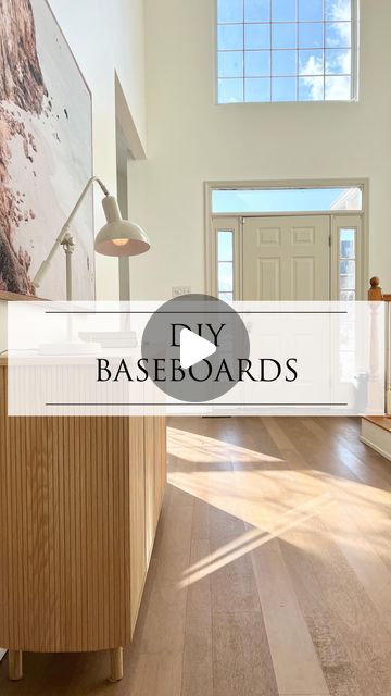 Shaker Style Baseboards, Replacing Trim Baseboards, Carpentry Hacks, Baseboards And Trim, Diy Baseboards, Tall Baseboards, Baseboard Trim, Entryway Hallway, Instagram Diy