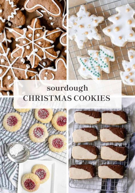 Sourdough Christmas Cookies are the perfect addition to any holiday gathering. Whether you love a classic gingerbread or a decorated sugar cookie, there is a sourdough version that you will love. #SourdoughChristmasCookies #ChristmasCookies #HolidayBaking #Farmhouseonboone Sweet Sourdough Bread Recipe, Christmas Sourdough, Sourdough Christmas, Sourdough Dessert Recipes, Sourdough Dessert, Sourdough Starter Bread, Sourdough Cookies, Starter Bread, Christmas Crafts Easy