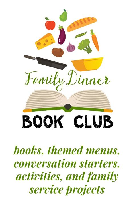 Family Dinner Book Clubs that encourage your family to read and spend time together.  Each month there is recommended book(s), table topics, themed menu, activities, and a family service project for you to share. via @growingbbb Family Service Projects, Cricket In Times Square, Book Club List, Table Topics, Family Service, Family Involvement, Family Literacy, S Table, Family Book