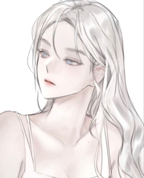 심플한 그림, Long White Hair, Model Sketch, Anime Wall Art, Historical Art, Digital Art Anime, Illustration Girl, Ethereal Art, Beautiful Fantasy Art