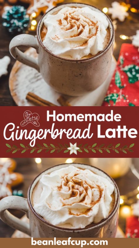 Tired of overpriced coffee runs for seasonal favorites? This gingerbread latte recipe brings all the cozy Starbucks vibes home. Save this for your next coffee craving! Crockpot Latte Recipes, Gingerbread Latte Recipe, Gingerbread Biscotti, Gingerbread Fudge, Gingerbread Coffee, Gingerbread Recipes, Gingerbread Pancakes, Gingerbread Cheesecake, Gingerbread Muffins