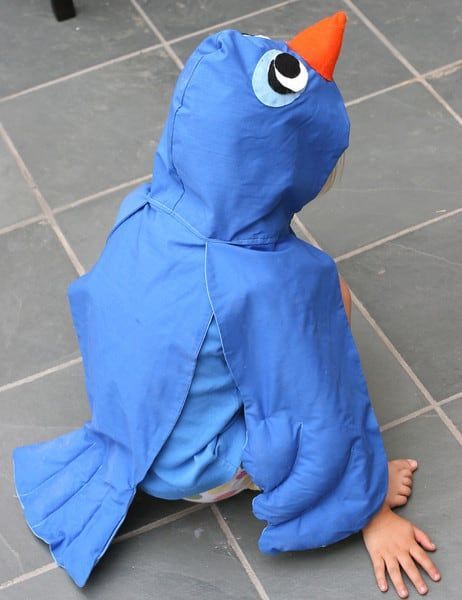 Bluebird Costume Tutorial | Pretty Prudent Bluebird Costume, Free Halloween Costumes, Bird Wings Costume, Halloween Costume Sewing Patterns, Halloween Costume Patterns, Bird Diy, Costume Sewing, Bird Costume, Costume Tutorial