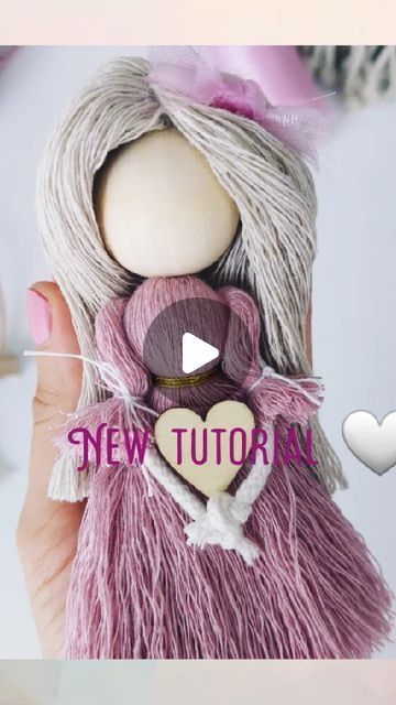 How To Make A Macrame Doll, Yarn Dolls How To Make Video, How To Make A Yarn Doll, Diy Macrame Doll Tutorial, Macrame Doll Diy, Yarn Dolls How To Make, Diy Yarn Dolls How To Make, Macrame Dolls Tutorials, Macrame Dolls How To Make