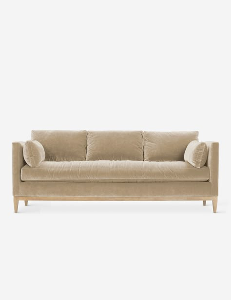 Shop Living Room Sofas + Couches Modern Parisian Sofa, Classic Sectional Sofa, Mcgee And Co Sofa, Lake House Sofa, French Blue Sofa Living Room, Tan Velvet Couch, Beige Velvet Couch, Modern Velvet Couch, Three Sofas In Living Room Layout