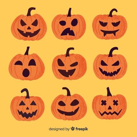 Pumpkins For Halloween Ideas, Pumpkin Drawing Ideas Halloween, Jack O Lantern Drawing Easy, Carved Pumpkin Drawing, How To Draw A Jack O Lantern, Jack O Lantern Faces Cute, Classic Jack O Lantern Faces, Pumpkin Halloween Illustration, Halloween Pumpkin Drawing Easy