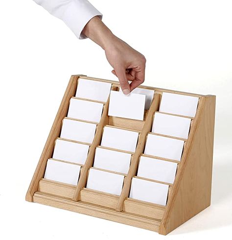 Business Card Stand Diy, Wood Card Holder, Business Card Holder Display, Card Holder Display, Wooden Business Card Holder, Business Card Display, Wood Business Card Holder, Business Desk, Wooden Business Card