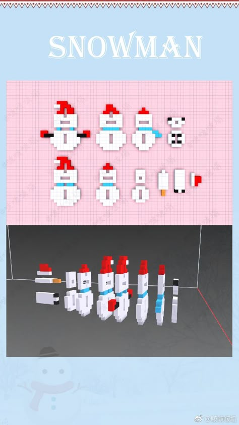 3d Christmas Perler Bead Patterns, Christmas Perler Beads 3d, Perler 3d, Hama Beads Christmas, 3d Beads, Hama Beads 3d, 3d Templates, Christmas Perler Beads, Easy Perler Bead Patterns