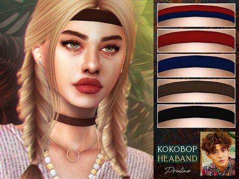 Headband in 5 colors, inspired by EXO's Suho. Under hats category. Found in TSR Category 'Sims 4 Female Hats' Sims 4 Cc Headband Accessory, The Sims 4 Cc Headband, Ts4 Headband, Headband Sims 4 Cc, Sims 4 Headband Cc, Sims 4 Cc Headband, Sims 4 Headband, Sims4 Jewelry, Ts4 Accessories