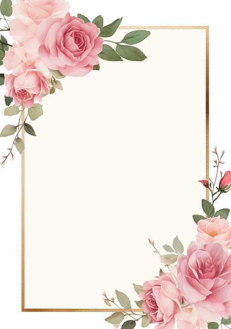 pink beige watercolor rose wedding flower frame page border Wedding Flower Frame, Beige Floral Background, Pink Flower Border, White Beige Roses Wallpaper, Pink Floral Border, Beige Watercolor, Pink Floral Border Frames, Printable Border, Border Background