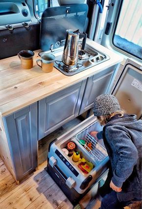 Great description of everything you should be thinking about when it comes to purchasing a refrigerator for your campervan. Compressor fridge size, ergonomics, efficiency, and type are all important factors. Perfect for the #vanlife interior! Kombi Motorhome, Van House, Portable Refrigerator, Sprinter Van Conversion, Kombi Home, Van Conversion Interior, Campervan Life, Van Ideas, Camping Camper