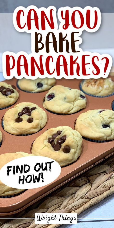 Pancake Oven Baked, Muffin Top Pan Recipes, Muffin Tin Pancakes, Pancakes In The Oven, Oven Pancake Recipe, Baking Pancakes, Muffin Top Recipes, Pancake Cups, Pancake Cupcakes