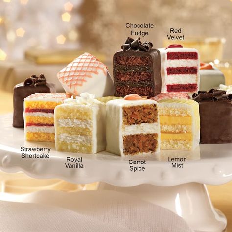 Incredible Petits Fours | Swiss Colony Wedding Sheet Cakes, Modern Bakery, Bite Size Desserts, Food Garnishes, Just Imagine, Fun Cupcakes, Cake Roll, Dessert Cups, Tea Cakes