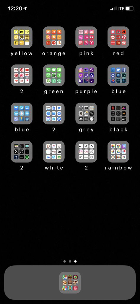 Phone Ideas Organization Aesthetic, Phone Ideas Organization, Organize Apps On Iphone, Phone Organisation, Phone Apps Iphone, Organize Phone Apps, Iphone Colors, Application Iphone, Iphone Life