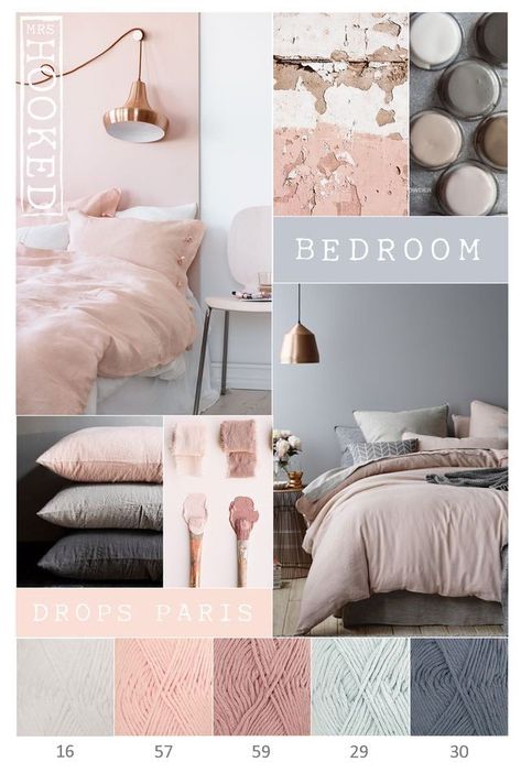 color scheme? but less pink dominant and more mint/navy Blush Bedroom, Gold Bedroom, Grey Bedroom, Trendy Bedroom, Gray Bedroom, Pink Bedroom, Bedroom Paint, Design Case, Dream Bedroom