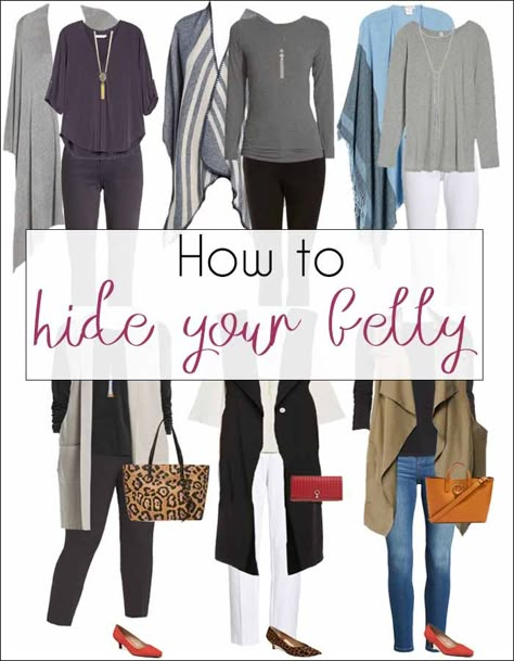 How to hide your belly with fabulous clothes – no need to let everyone know you have a tummy! Apple Shape Fashion, Apple Shape Outfits, Apple Body Shapes, How To Wear Leggings, Over 60 Fashion, Fabulous Clothes, 60 Fashion, Best Outfits, Gain Weight