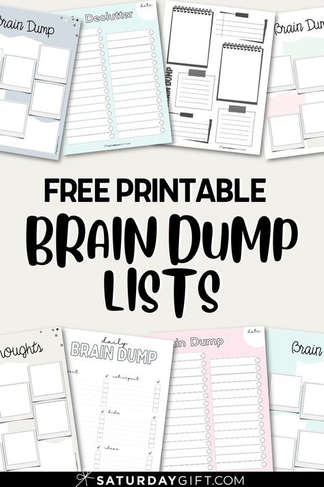 Helpful Printables, Daily To Do Printable, Brainstorming Template Free Printable, Free Printable Project Planner, Brain Dump Planner, To Do Template Free Printable, Mind Map Template Free Printable, Planning Worksheet, Work Printables