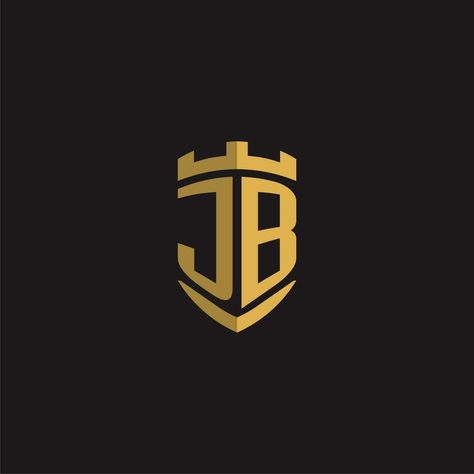 Initials JB logo monogram with shield style design Jb Logo Design, Logo Jb, Jb Logo, Word Design, Letter Logo Design, Monogram Logo, Letter Logo, Style Design, Vector Art