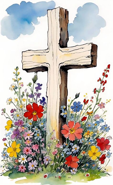 Easter Paintings, Diy Watercolor, Faith Based, Watercolor Painting, Easter, Paintings, Canvas, Quick Saves, Watercolour Painting