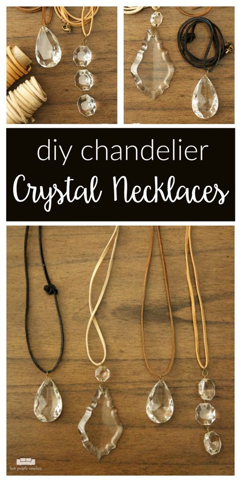 How to create beautiful chandelier crystal necklaces. This is such a fun way to repurpose and upcycle found vintage crystals into gorgeous pendant jewelry! Chandelier Prisms Repurposed, Repurpose Chandelier Crystals, Purple Couches, Chandelier Jewelry, Jewelry By Brand, Chandelier Crystals, Chandelier Crystal, Lucky Brand Jewelry, Crystal Necklaces