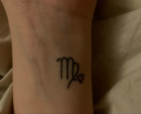 Virgo Cursive Tattoo, Virgo Tattoo Ideas, Virgo Tattoo Designs, Virgo Symbol, Virgo Astrology, Earthy Tattoos, September Baby, Cursive Tattoos, Virgo Tattoo