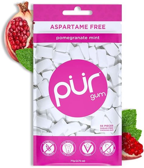 PUR Gum | Sugar Free Chewing Gum | 100% Xylitol | Vegan, Aspartame Free, Gluten Free | Natural Peppermint Flavoured Gum, 55 Pieces (Pack of 1) : Amazon.ca: Everything Else Pur Gum, Mint Gum, Sugar Free Gum, Sugar Free Vegan, Gum Arabic, Peanut Free, Chewing Gum, Soju, Purim