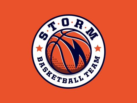 Storm by Tick ϟ Style Lightning Logo Design, Basketball Trophy, Sports Brand Logos, Basketball Team Logo, Basketball Logo Design, Basketball Shirt Designs, Tennis Logo, Logo School, Paddle Tennis