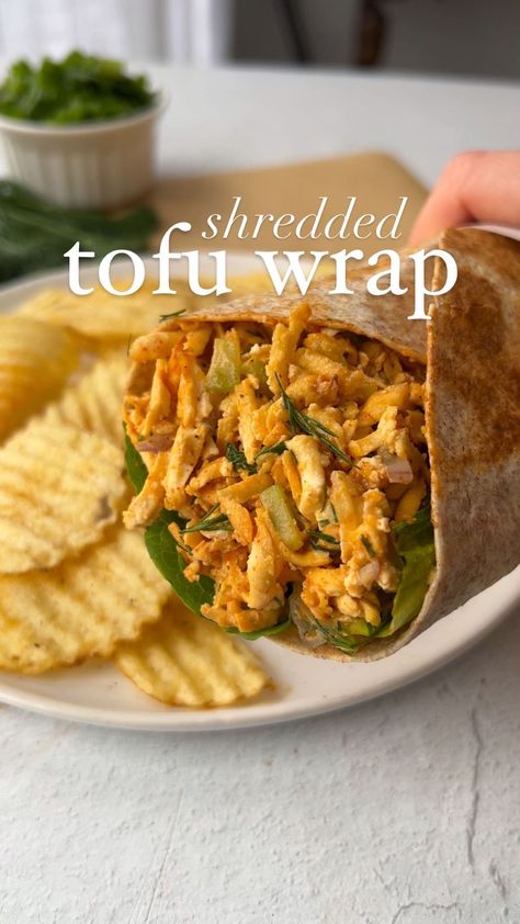 🤤QUICKIES EP 15 - Shredded Tofu Wrap. ❤️ Find the full vegan delicious meal prep friendly recipe at PlantYou dot com. While you’re there… | Instagram Shredded Tofu Recipe, Tofu Wrap, Scrappy Cooking, Shredded Tofu, Carleigh Bodrug, Healthy Wrap, Tofu Wraps, Delicious Meal Prep, Tofu Recipes