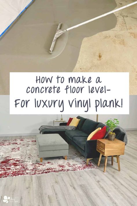 Flooring Over Concrete, Concrete Floor Leveling, Engineered Vinyl Plank Flooring, Concrete Floors Diy, Installing Vinyl Plank Flooring, Cheap Flooring, Lvp Flooring, Floating Floor, Floor Remodel