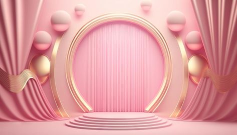 Award Background, Pink Curtain, Insta Caption, Wallpaper Minimalist, Happy Birthday Template, Happy Birthday Frame, Pink Curtains, Background Pink, Photo Art Frame