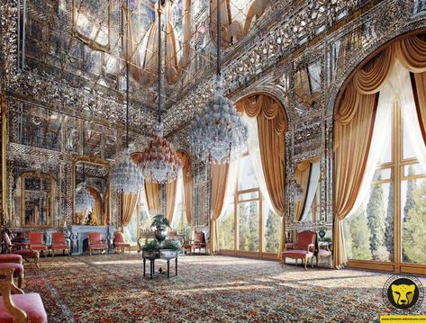 Persian Palace, Golestan Palace, Iranian Architecture, Persian Architecture, Iran Travel, Hall Of Mirrors, Mirror Mosaic, Tourist Places, Tehran