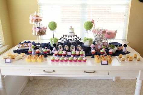 Piper's Teeny Tiny First Birthday | CatchMyParty.com Miniature Birthday Party, Craft Party Ideas, Baby Party Ideas, Birthday Inspiration, Kid Parties, Wedding Reception Inspiration, Reception Inspiration, Mini Party, Baby Birthday Party