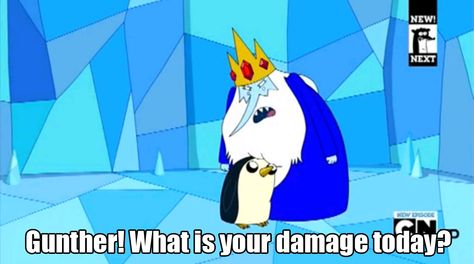 Gunther! What is your damage today? Adventure Time<3 Ice King Adventure Time, Finn And Jake, I Love Simon, Time Wallpaper, Adventure Time Wallpaper, King Tattoos, Ice King, Adventure Time Art, Ice Queen