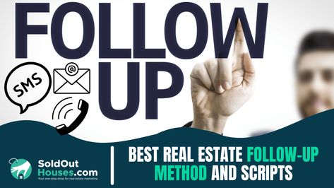 Unlock the Secret to Real Estate Success! 🏡🗝️ Discover Proven Follow-Up Strategies That Convert Leads into Loyal Clients. Don't Miss Out—Click Here for Your Ultimate Guide and Scripts! ➡️ https://soldouthouses.com/real-estate-follow-up-method-scripts/ Cold Calling Scripts, Business Writing Skills, Real Estate Success, Becoming A Realtor, Business Writing, I Call You, Real Estate Leads, Call To Action, Marketing Ideas