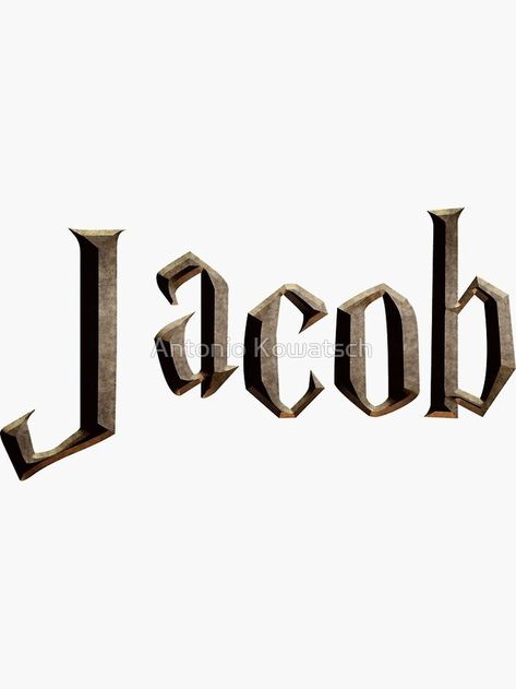 A personalized custom Harry Potter Sticker for people named Jacob Jacob Name, Introduce Yourself, Name Label, Label Sticker, Name Labels, Name Tattoo, Name Tattoos, Name Design, First Impression